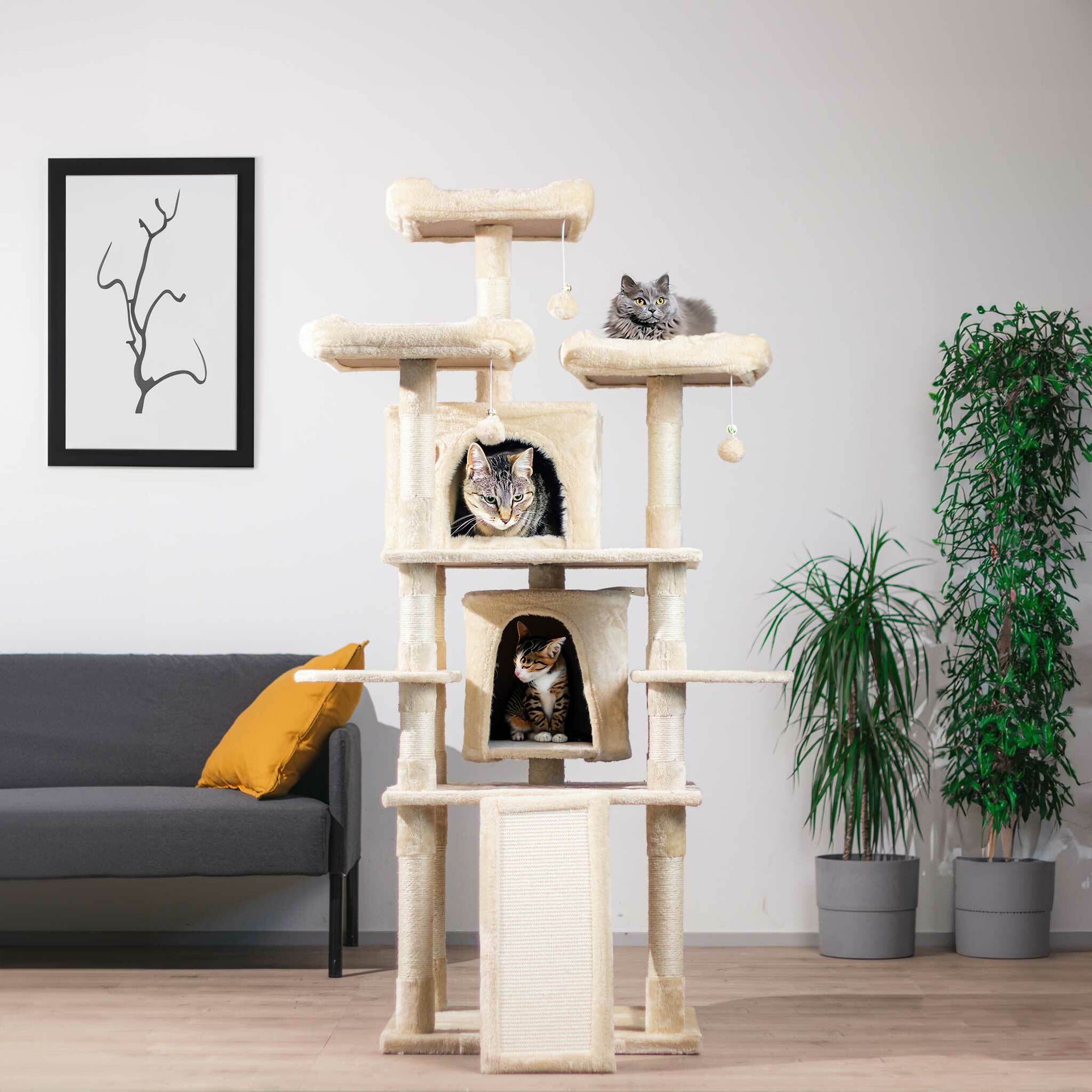 Trekker Kattetræ Tower 170cm, beige
