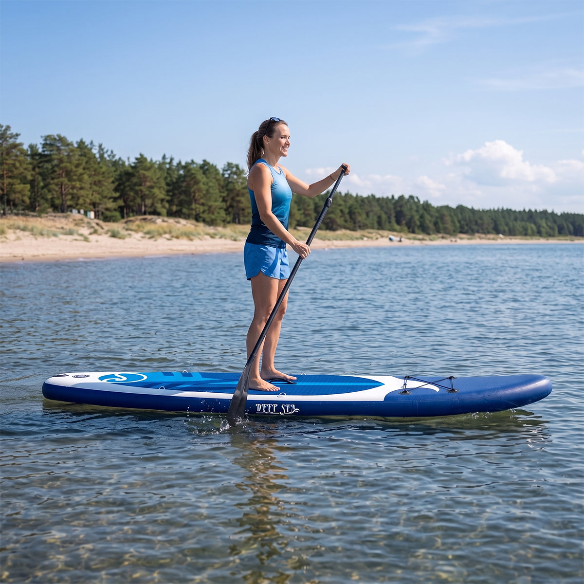 
              Deep Sea Stand up paddle XXL 330cm, Bleu-Blanc