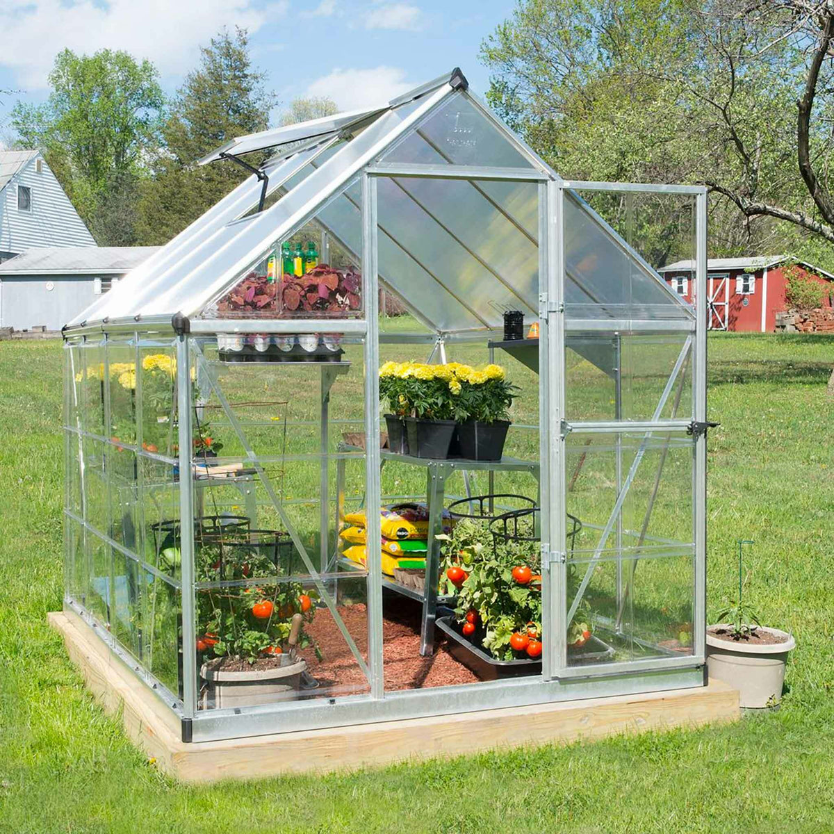 
              Palram-Canopia Tuinkas Hybrid, 4,6m², 6x8, zilver