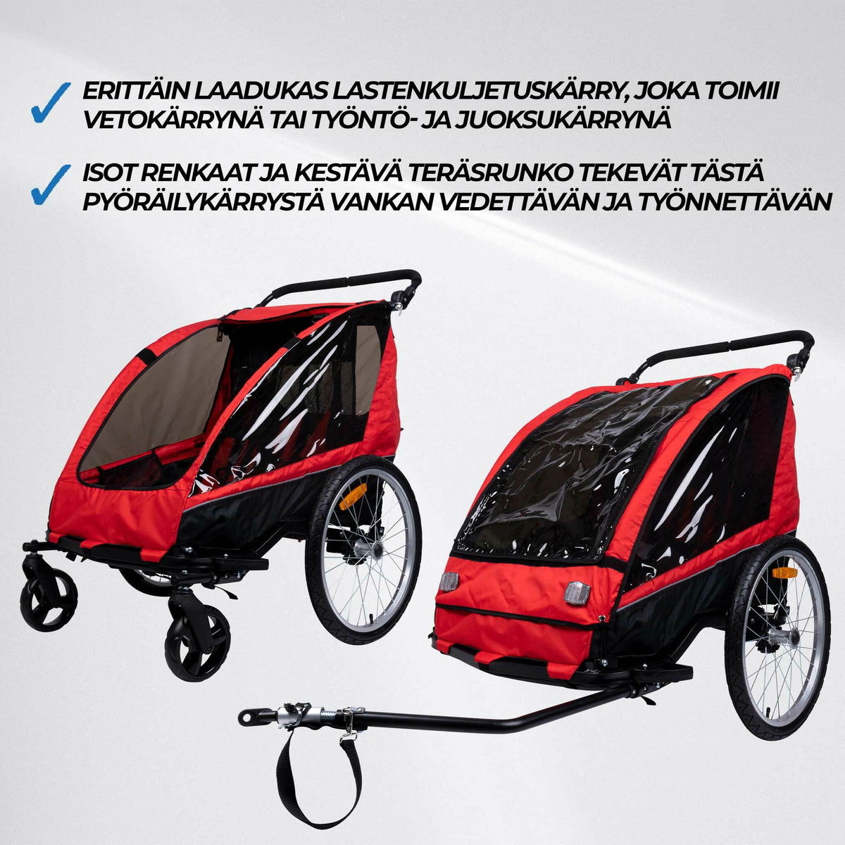 
              Trekker polkupyörän peräkärry 1-2 lapselle Pro