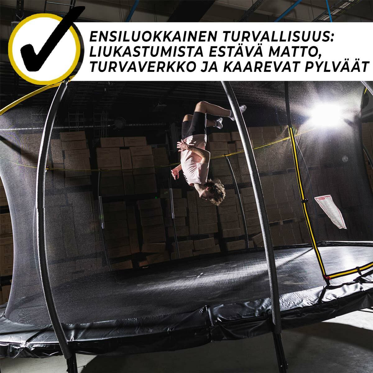 
              Stratos trampoliini 4,27m turvaverkolla