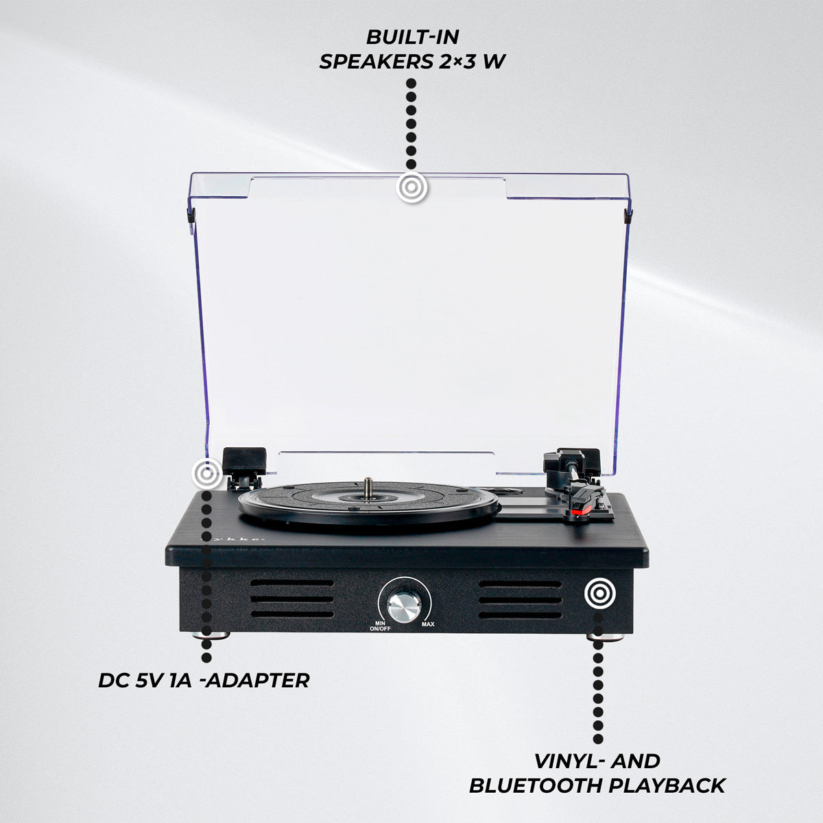 
              Lykke Turntable Record Player Classic Bluetooth
