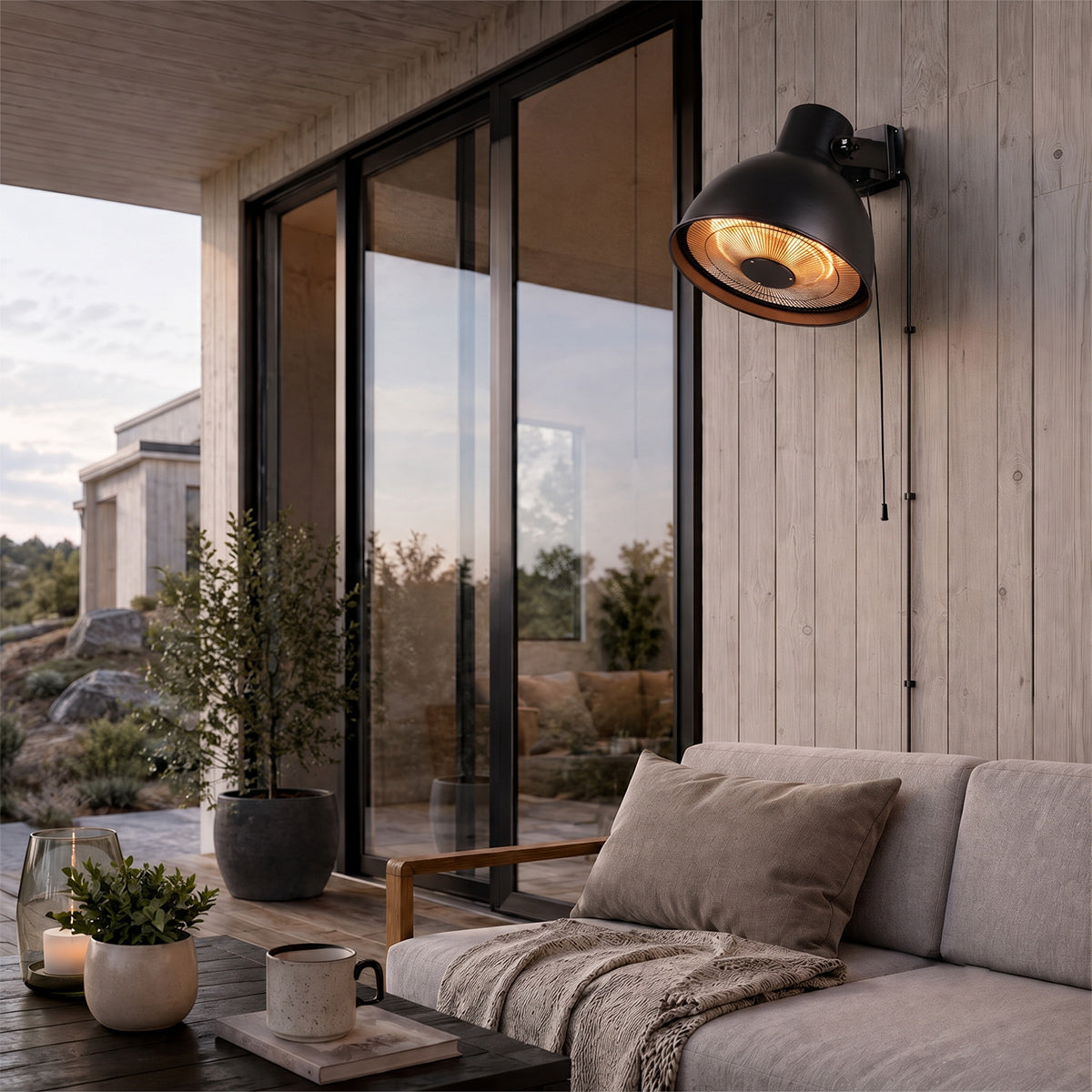 
              Fornorth Terrasverwarmer Wall Heater Deluxe 2000W, zwart