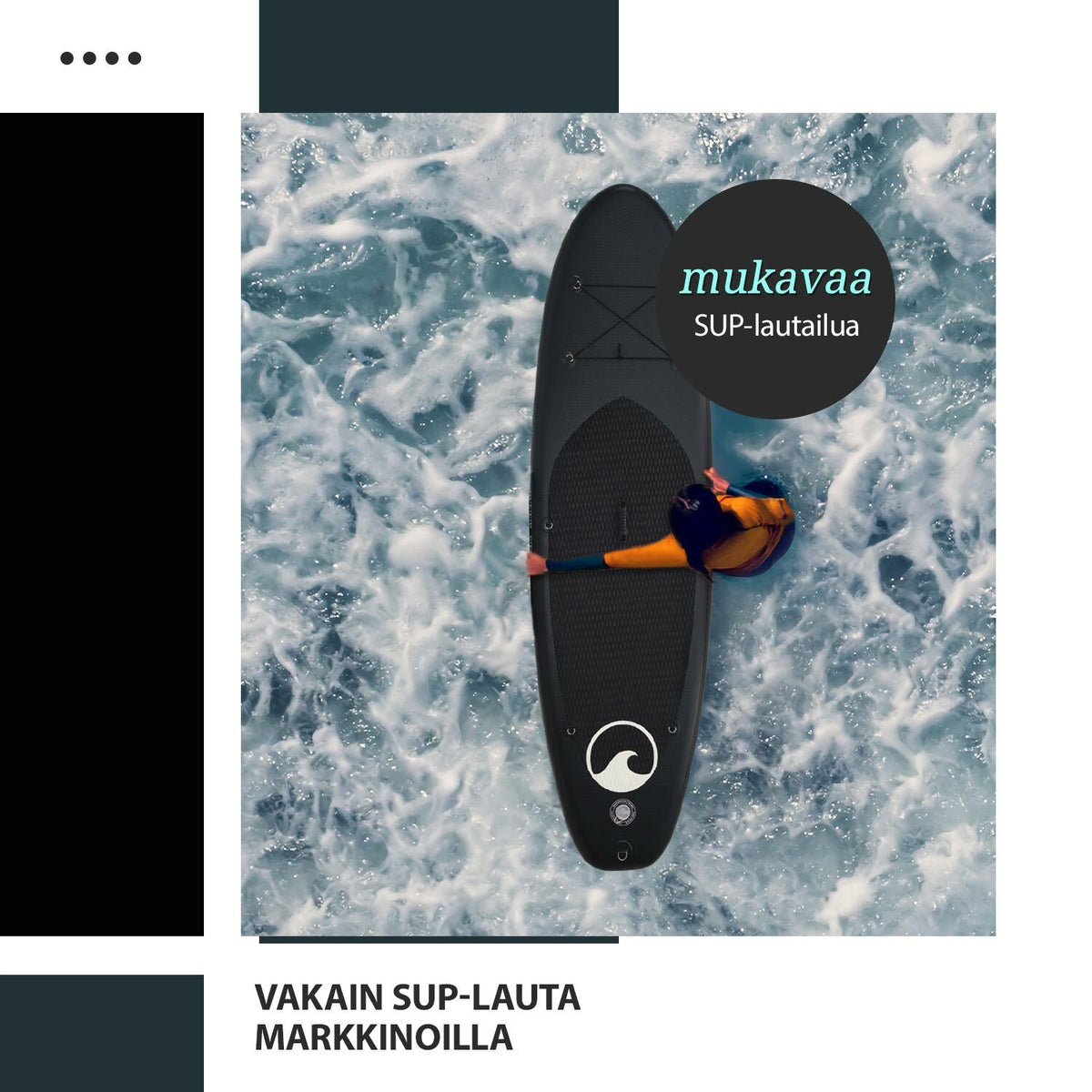 
              Deep Sea SUP-lautasetti Standard, musta