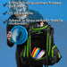 Viking Discs Rucksack Pro Disc golf sac à dos, Noir/Lime