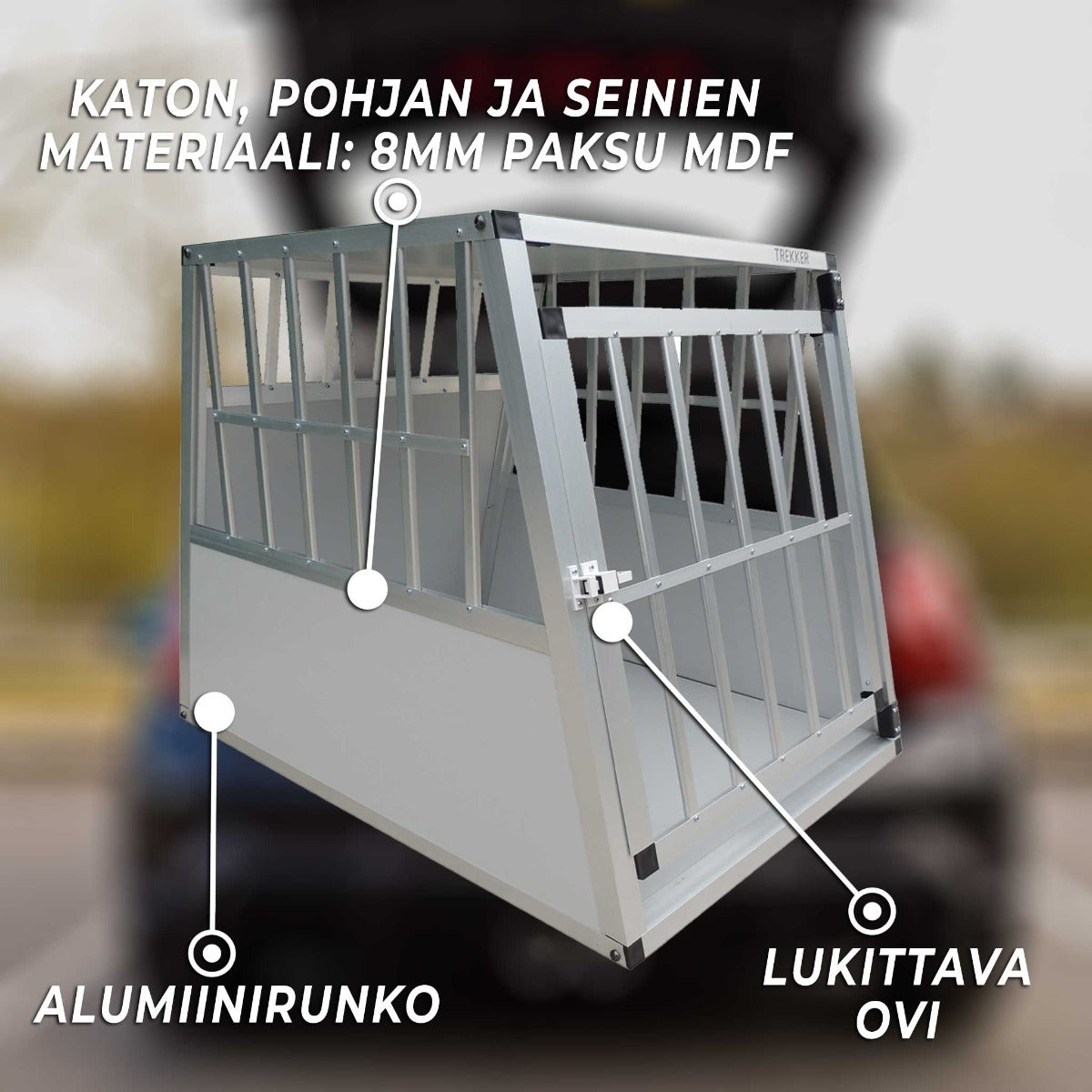 Trekker koiran kuljetushäkki M 65x90x69.5cm