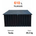 Fornorth Säilytyslaatikko ulos 131x78x73cm 610L, musta
