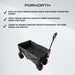 Fornorth Garden Wagon 115x61x105cm 100kg, black