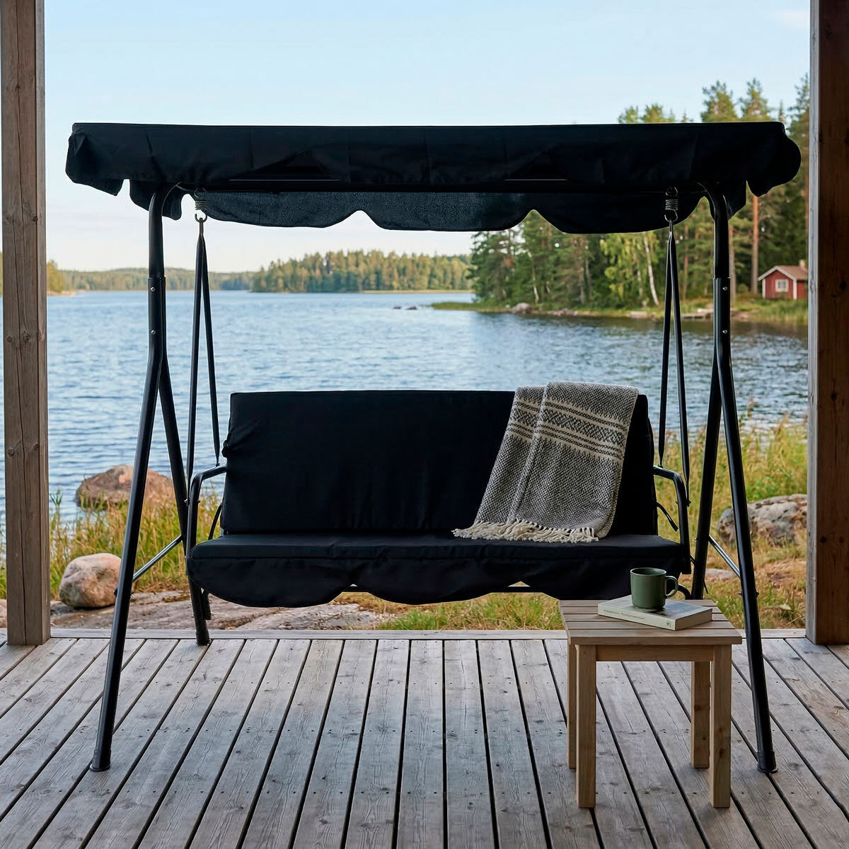 
              Lykke Porch Swing Standard, Black