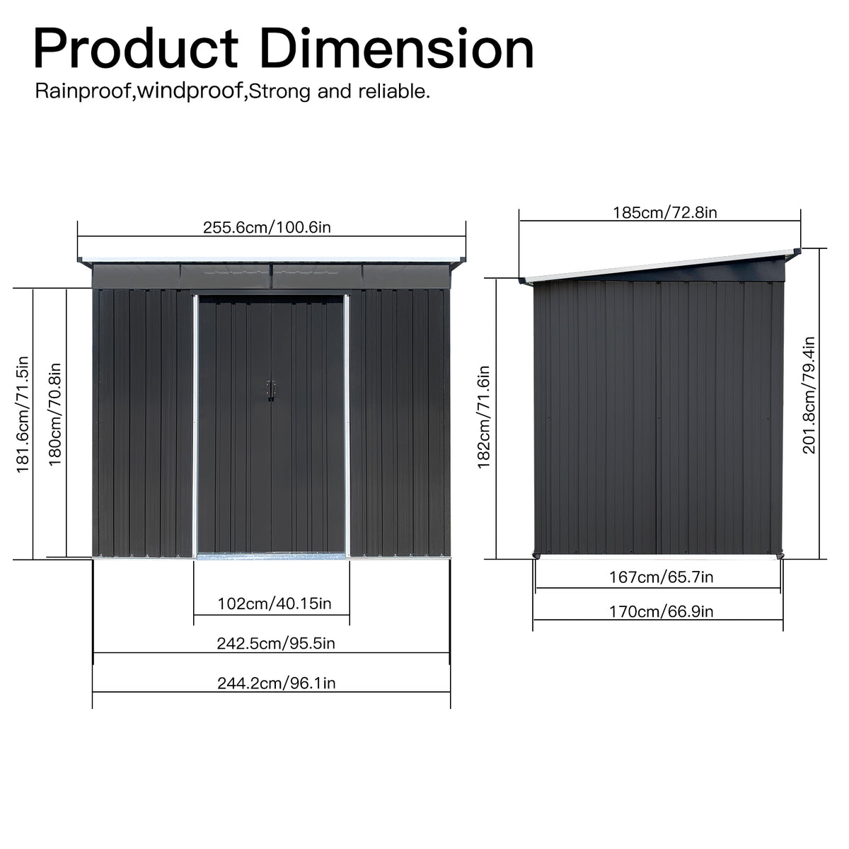 
              Fornorth Garden Shed Polar 4.76 m2