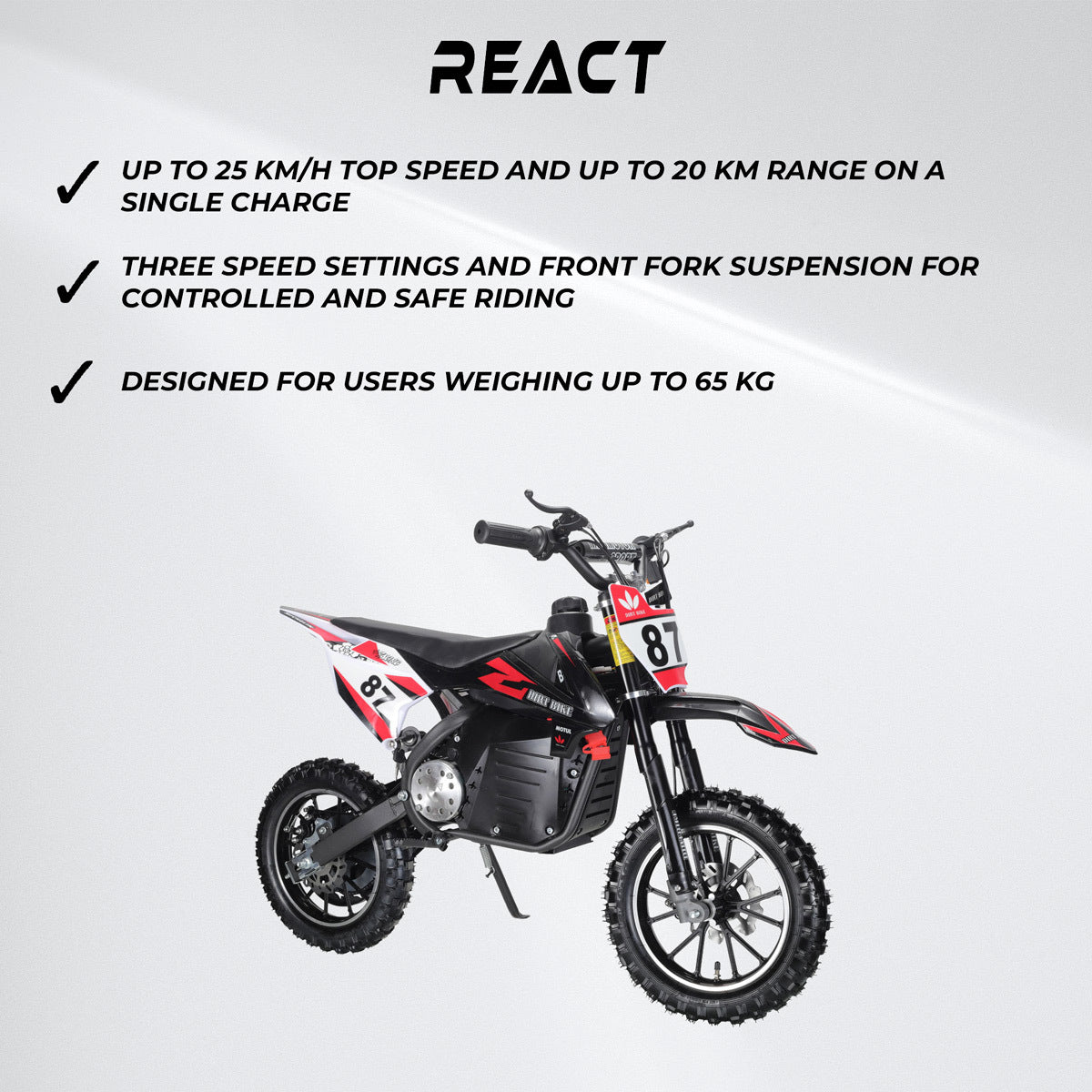 
              React Moto Cross Elettrica Seeker 800W