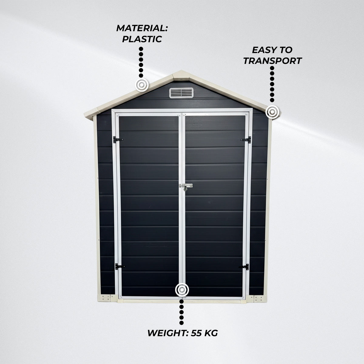 
              Fornorth Redskabsskur Plastik 181x135x212cm