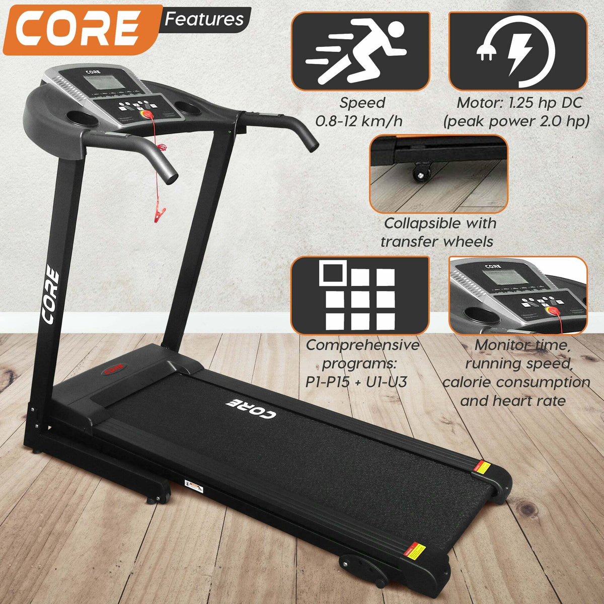 
              Core Tapis de course, à moteur