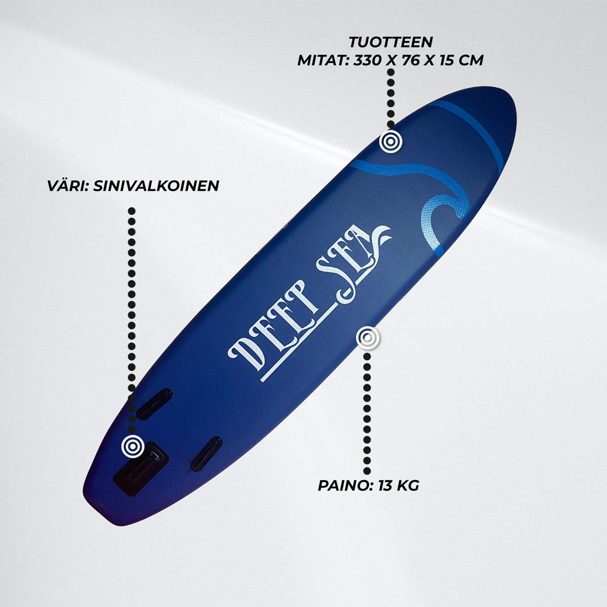 
              Deep Sea SUP-lautasetti XXL 330cm, Sinivalkoinen