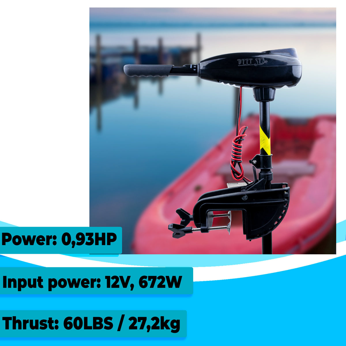 
              Moteur Bateau Electrique Deep Sea 60lbs