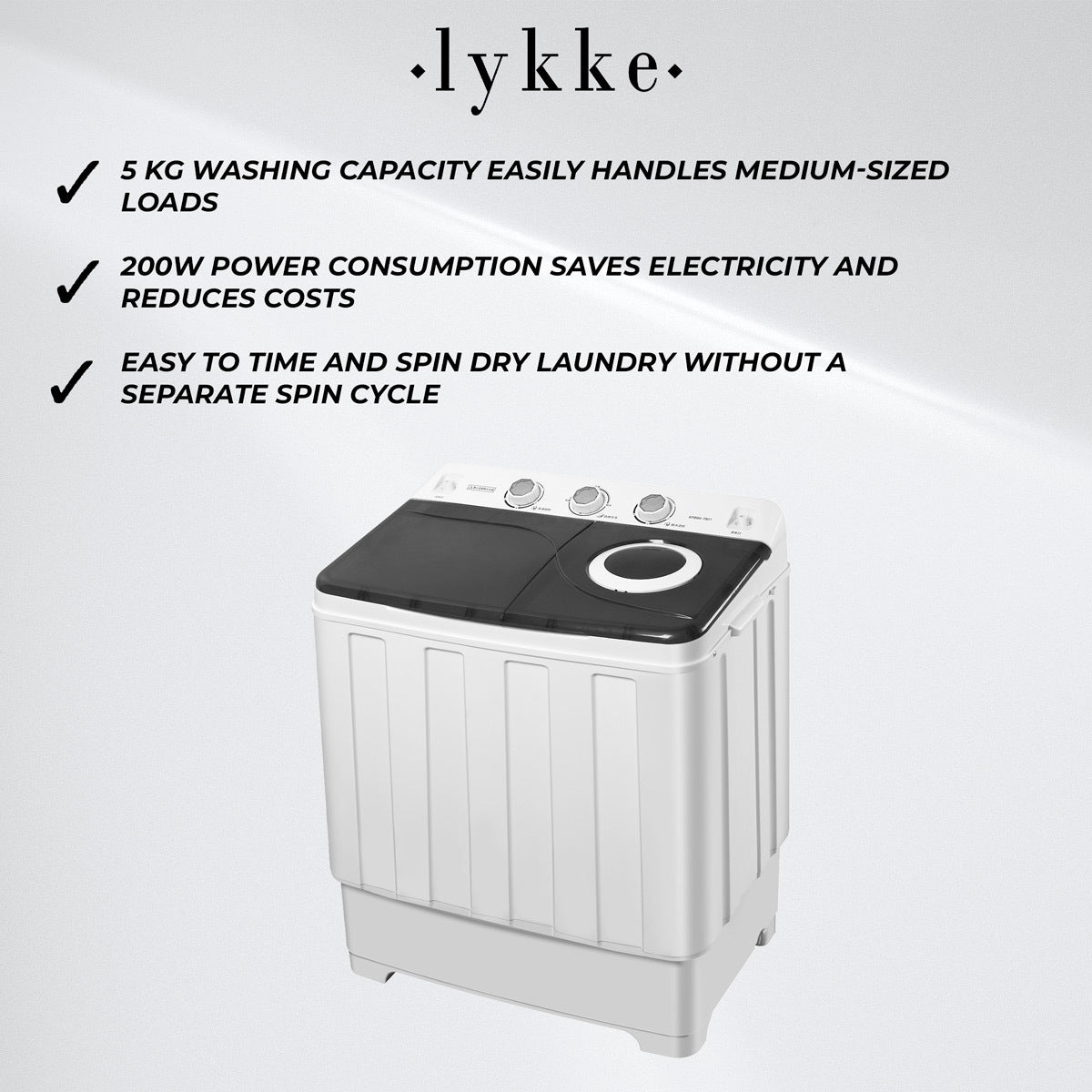 
              Lykke Mini Machine à Laver Portable Pro 2500
