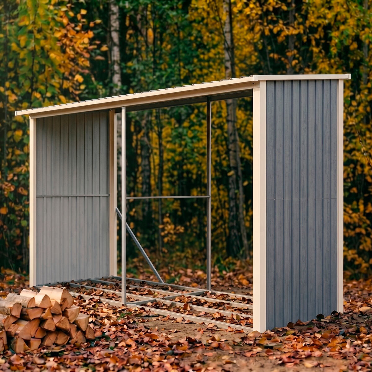 
              Fornorth Almacenamiento de Madera Exterior 302x119x190cm (3.60m2)