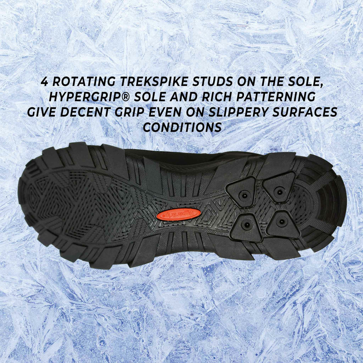 
              Trekker Winterschuhe mit spikes, einziehbare Spikes