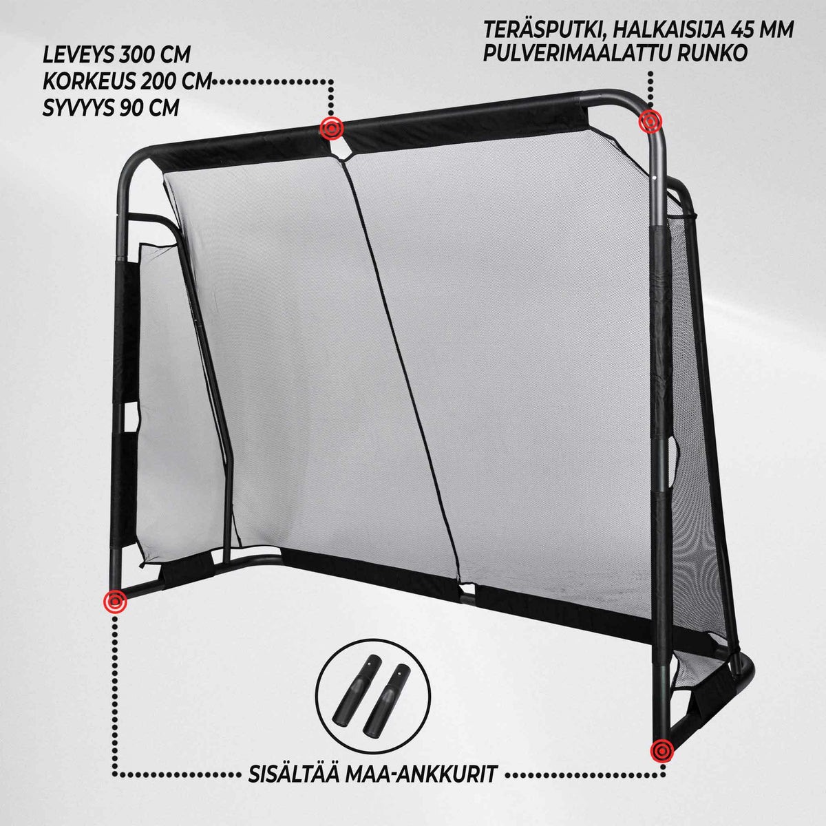 
              Prosport Jalkapallomaali 300x200x90 Premium black