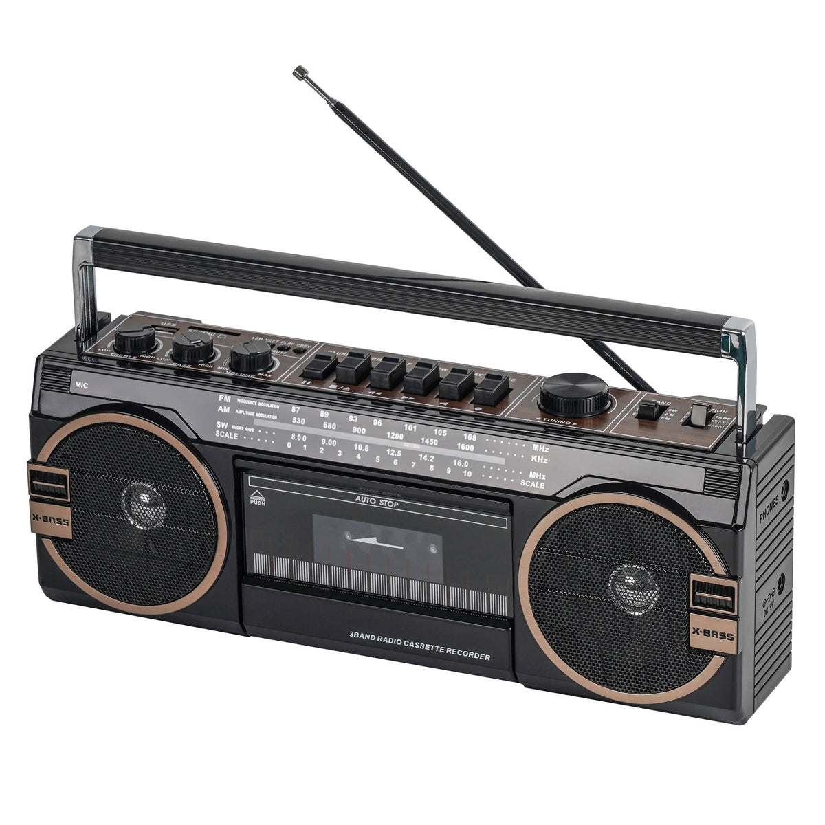 
              Lykke Kassetteafspiller Retro Bluetooth