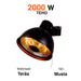 Fornorth Terrasverwarmer Wall Heater Deluxe 2000W, zwart