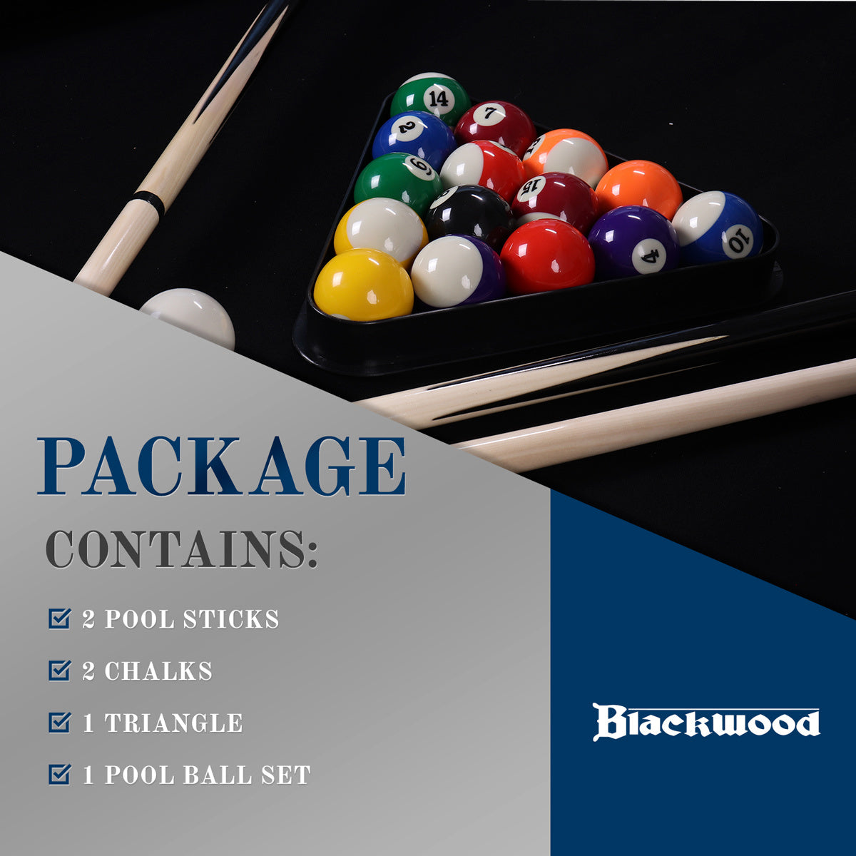 
              Blackwood Table de Billard, Basic 6' Black