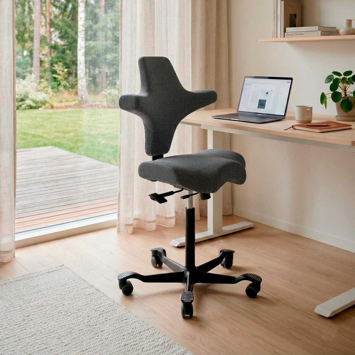 
              Lykke Ergonomic Office Chair Comfort, Dark Grey