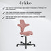 Chaise de bureau ergonomique Lykke Comfort, rose