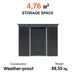 Fornorth Abri de jardin Polar 4.76 m2
