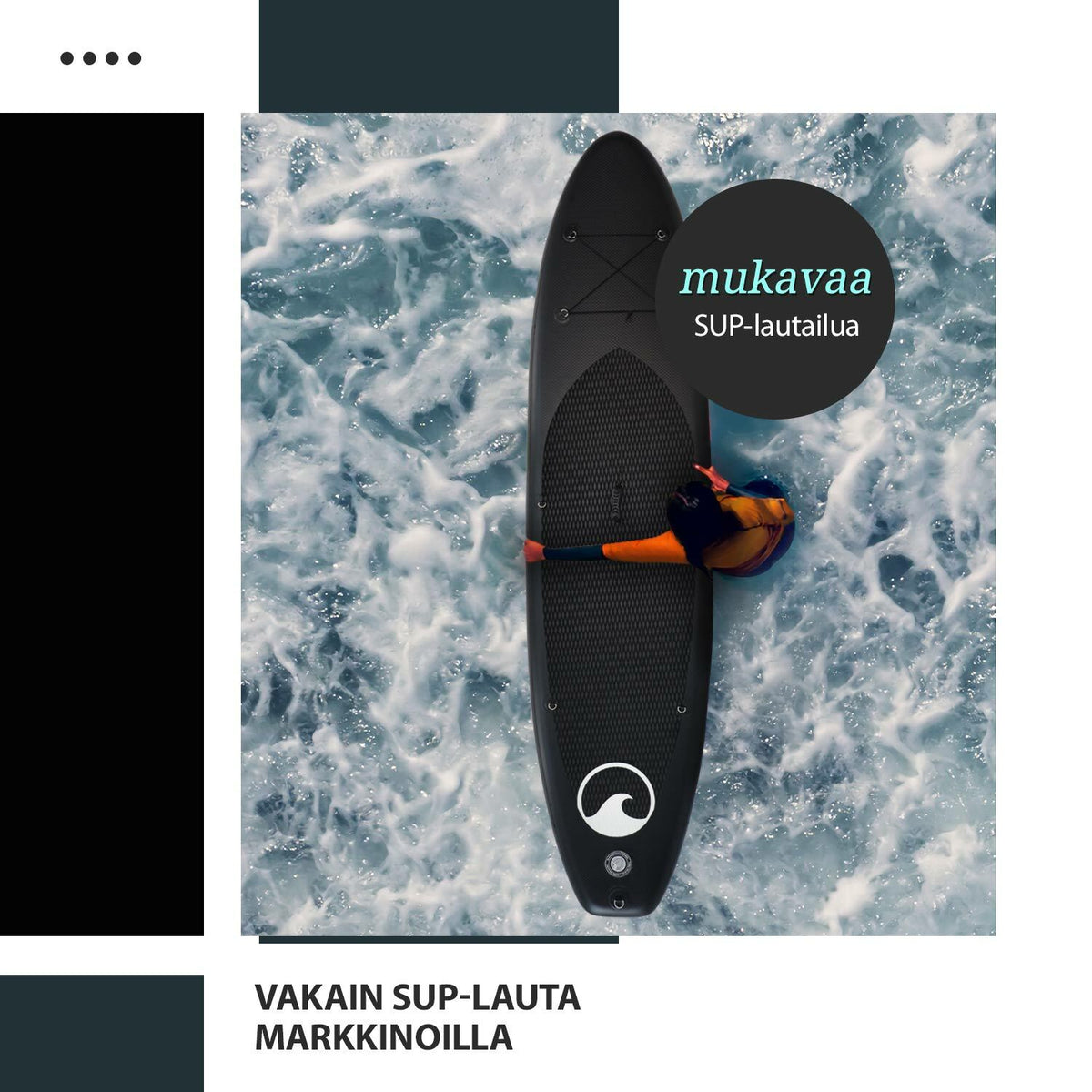 
              Deep Sea SUP-lautasetti XXL, musta