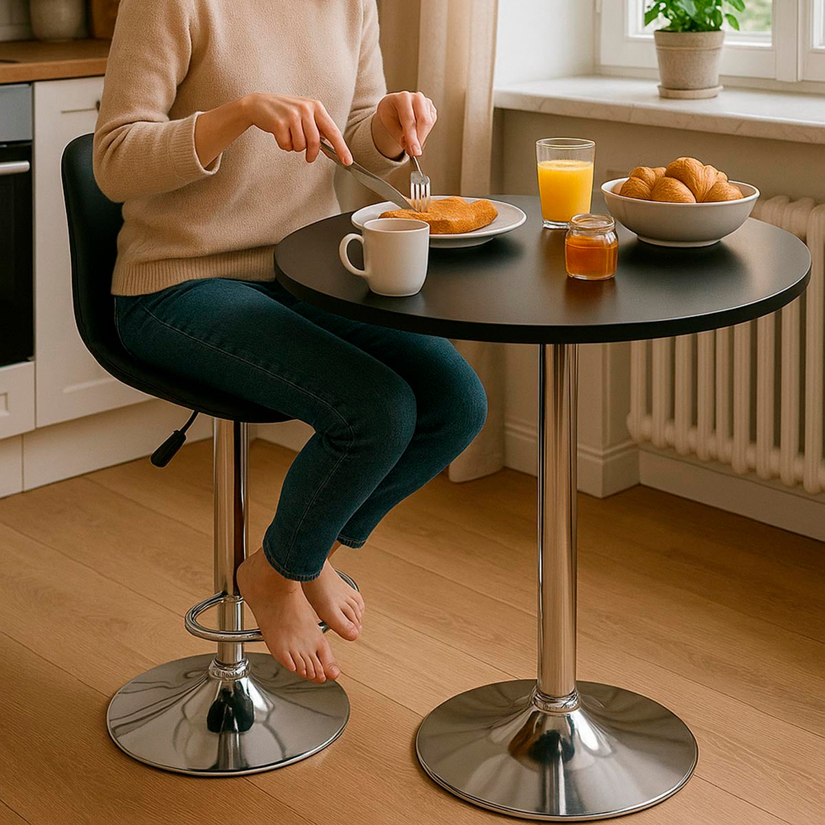 
              Lykke Barbord Comfort Sort 60x105cm