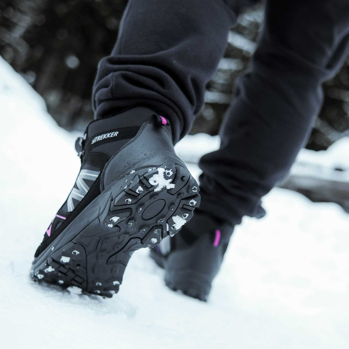 Trekker Winterschuhe mit spikes - Rosa