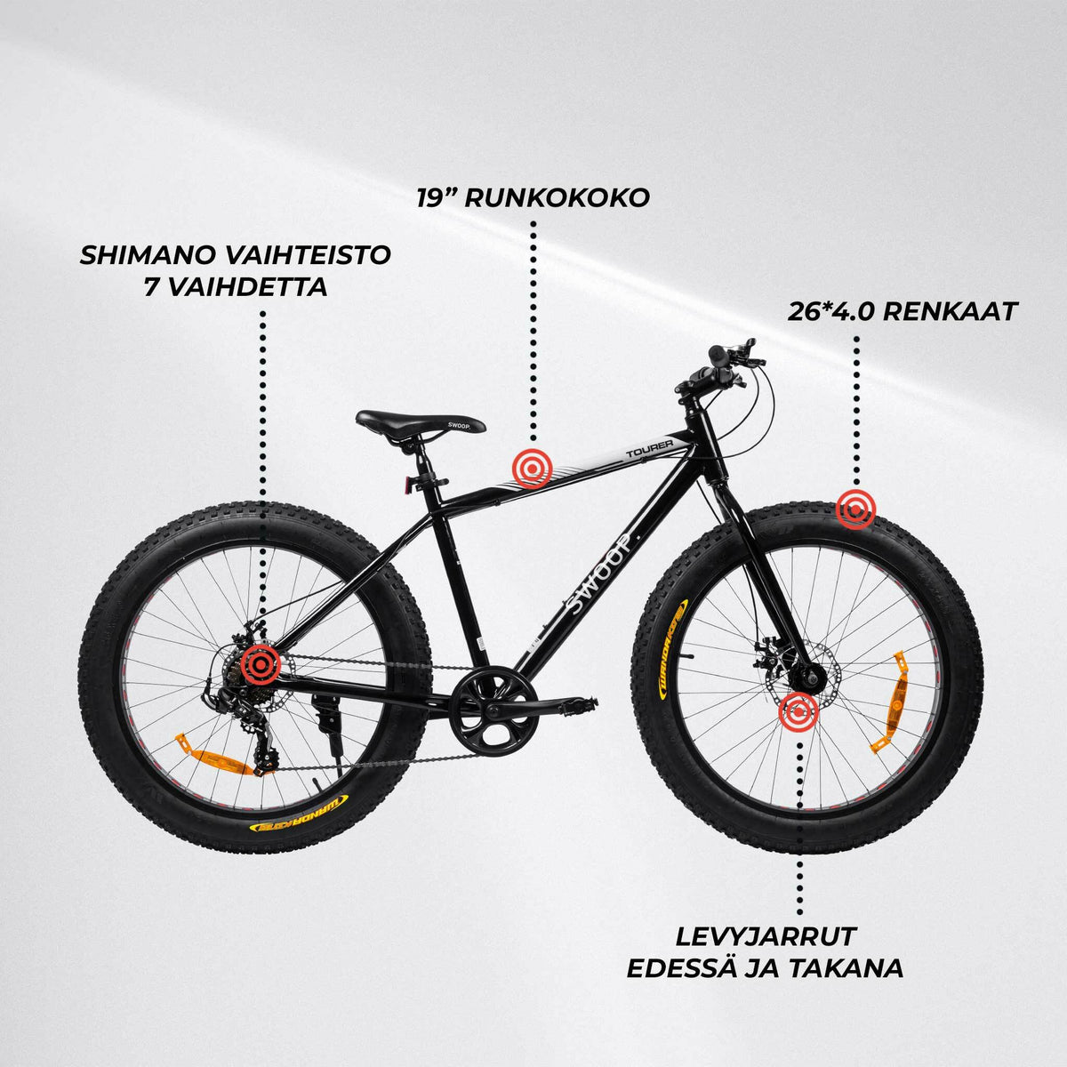 
              Swoop Fatbike 26&quot; Tourer