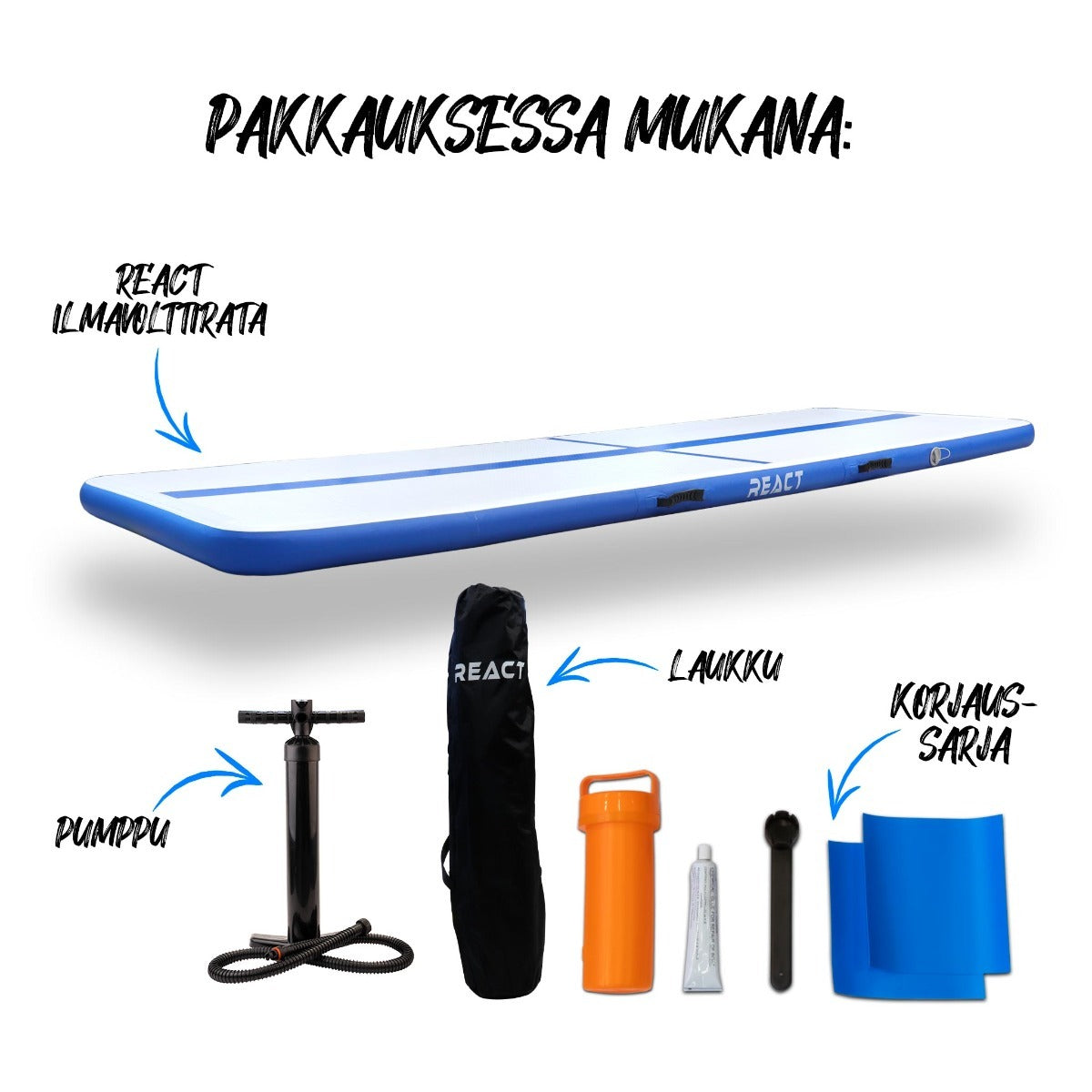 
              React 2 x AirTrack käsipumpulla