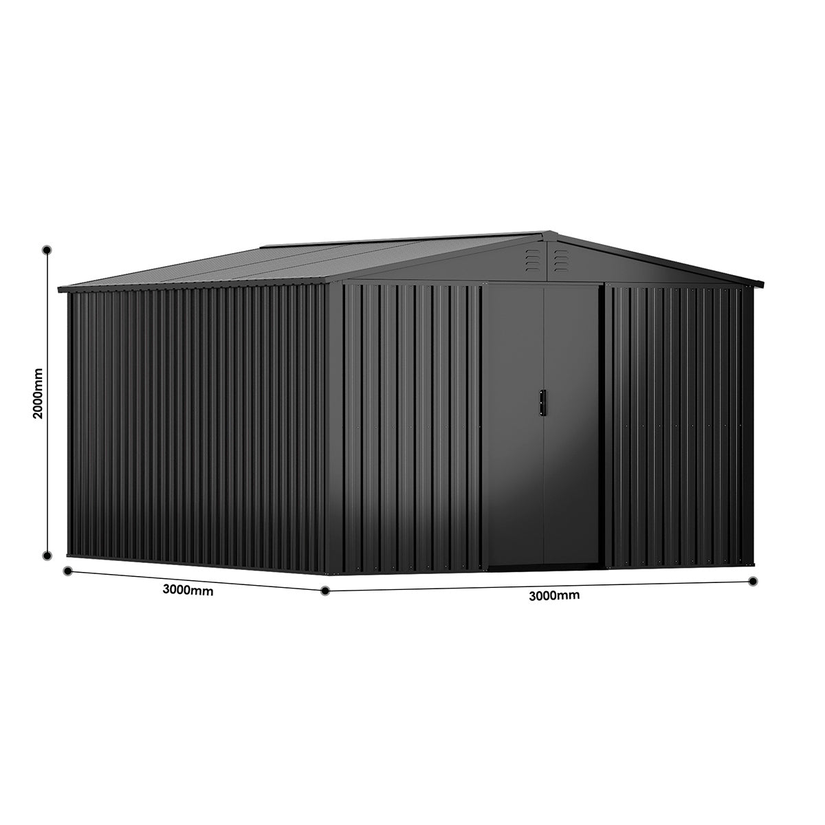 
              Fornorth Garden Shed 9m2, black