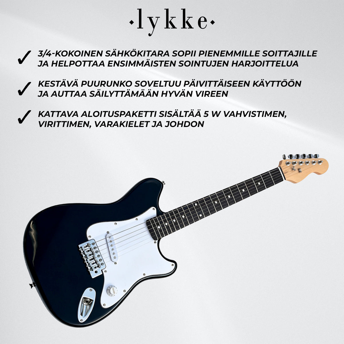 
              Lykke Sähkökitarasetti Melody, koko 3/4, 36", 5 W vahvistin