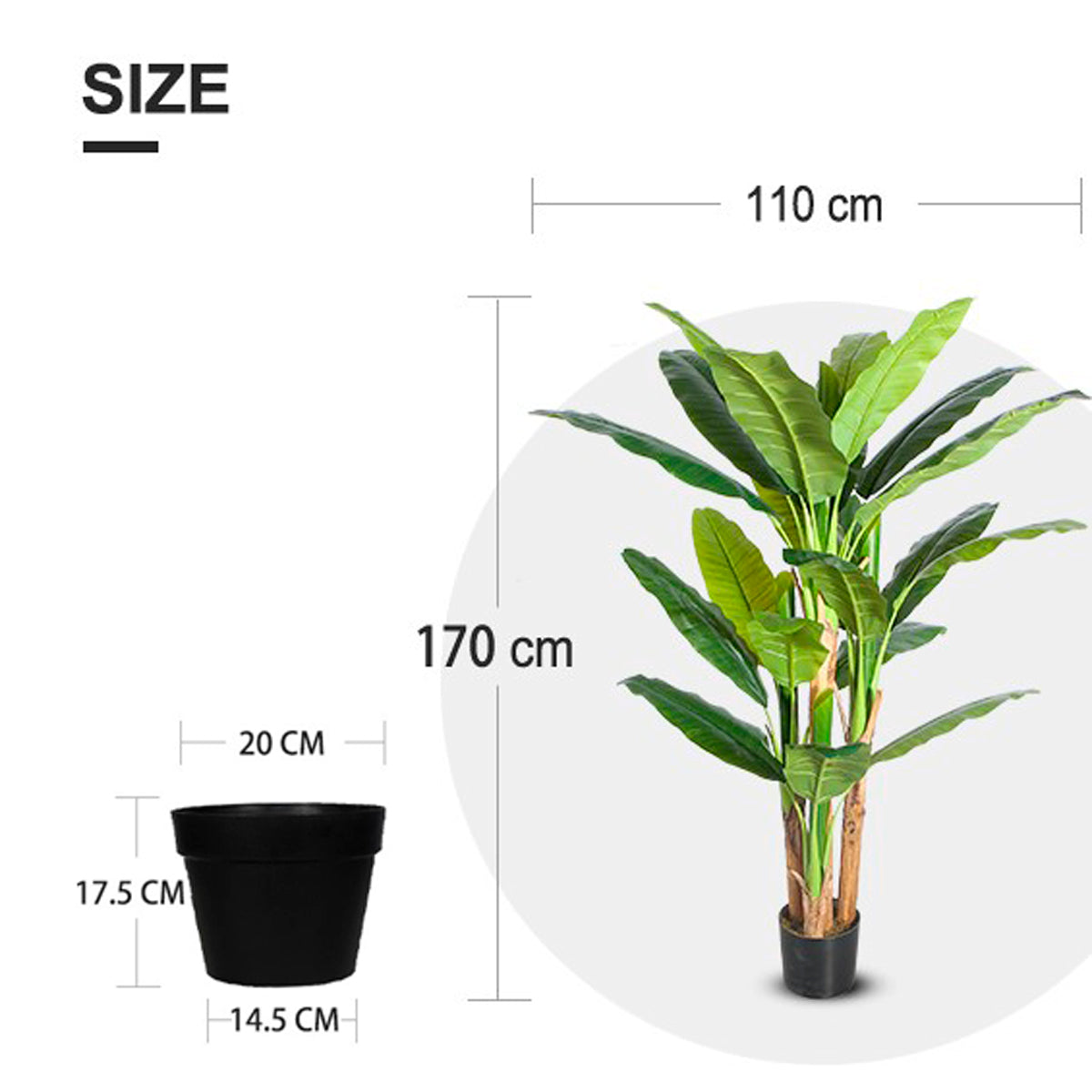 Lykke Pianta Artificiale Banana Tree 170cm