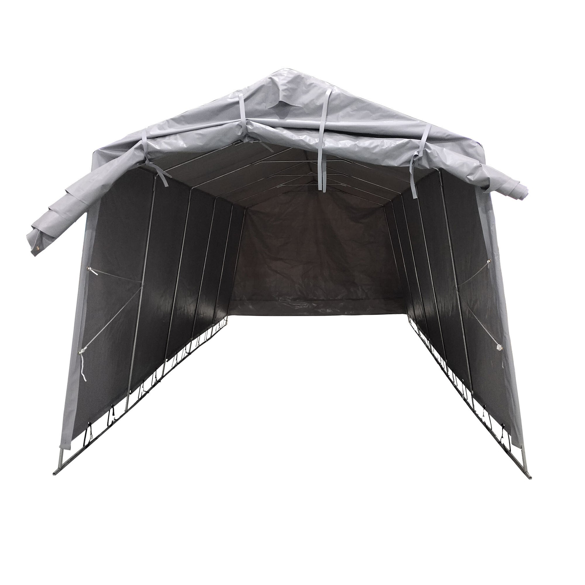 Fornorth Lona de Recambio para Carpa de Garaje 3,2x6m, Gris claro