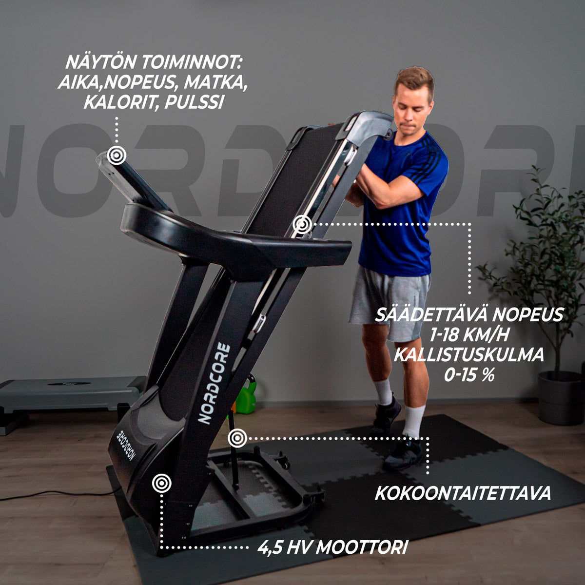 
              Nordcore Juoksumatto Core 4500