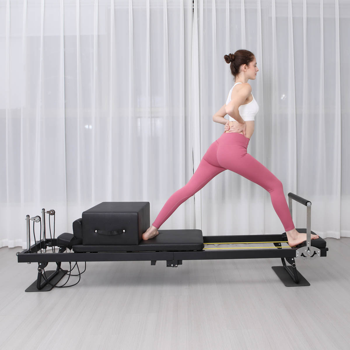 
              Nordcore Reformer Pilates Machine Pliante, comprend une boîte de pilates