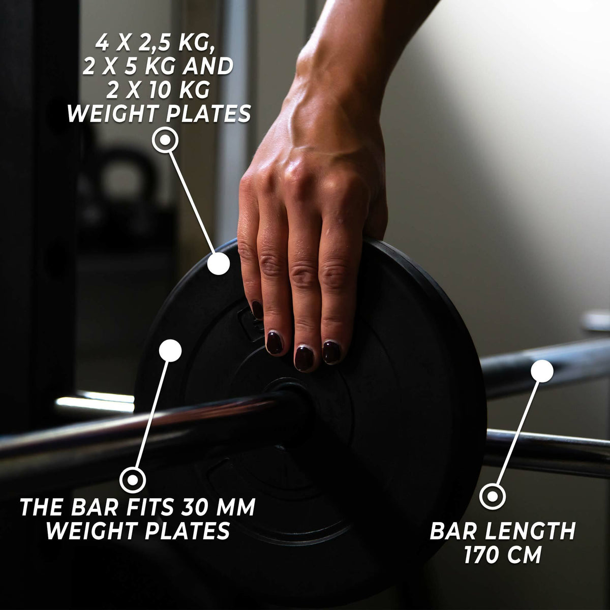 
              Fit&#39;n Shape Barbell Set 50kg