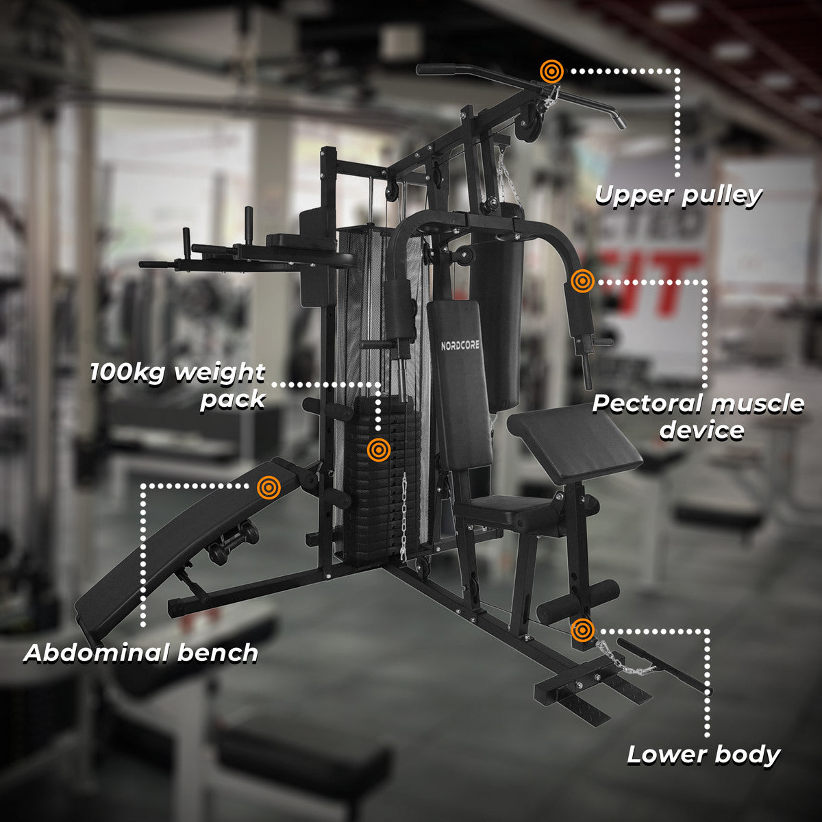 
              Nordcore Palestra Multifunzione Core 100kg