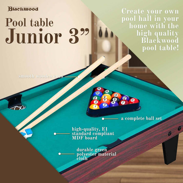 Blackwood Pool Table Junior 3' - Nordic ProStore