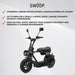 Swoop Elektrische brommer Turbo 2000W Zwart