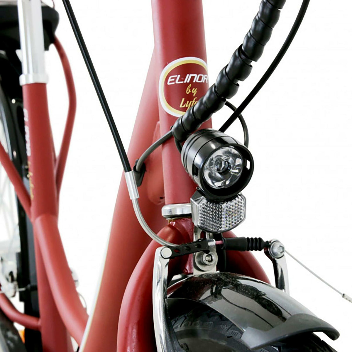 
              Lyfco Elcykel Elinor 28&#39;&#39;, mat rød