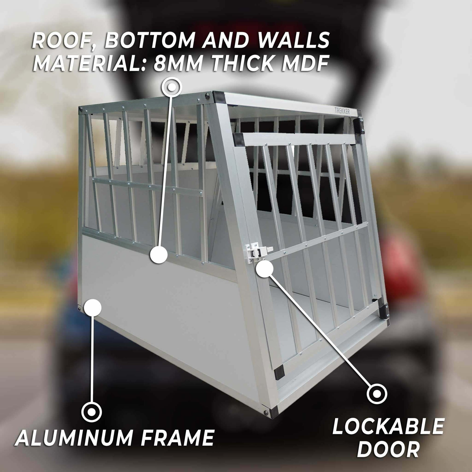 Trekker Hundebox M 65x90x69.5cm