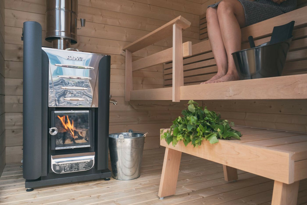 
              Harvia Estufa de leña para sauna 20 Pro ES, 8-20m³, con depósito de agua delante