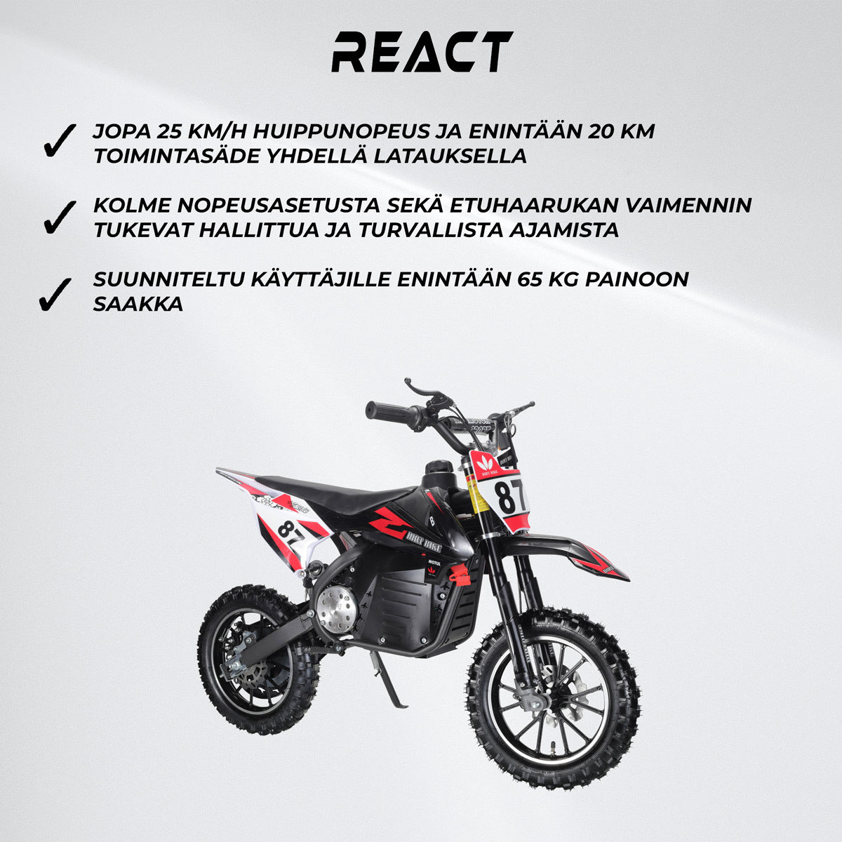 
              React Sähköcrossi Seeker 800W