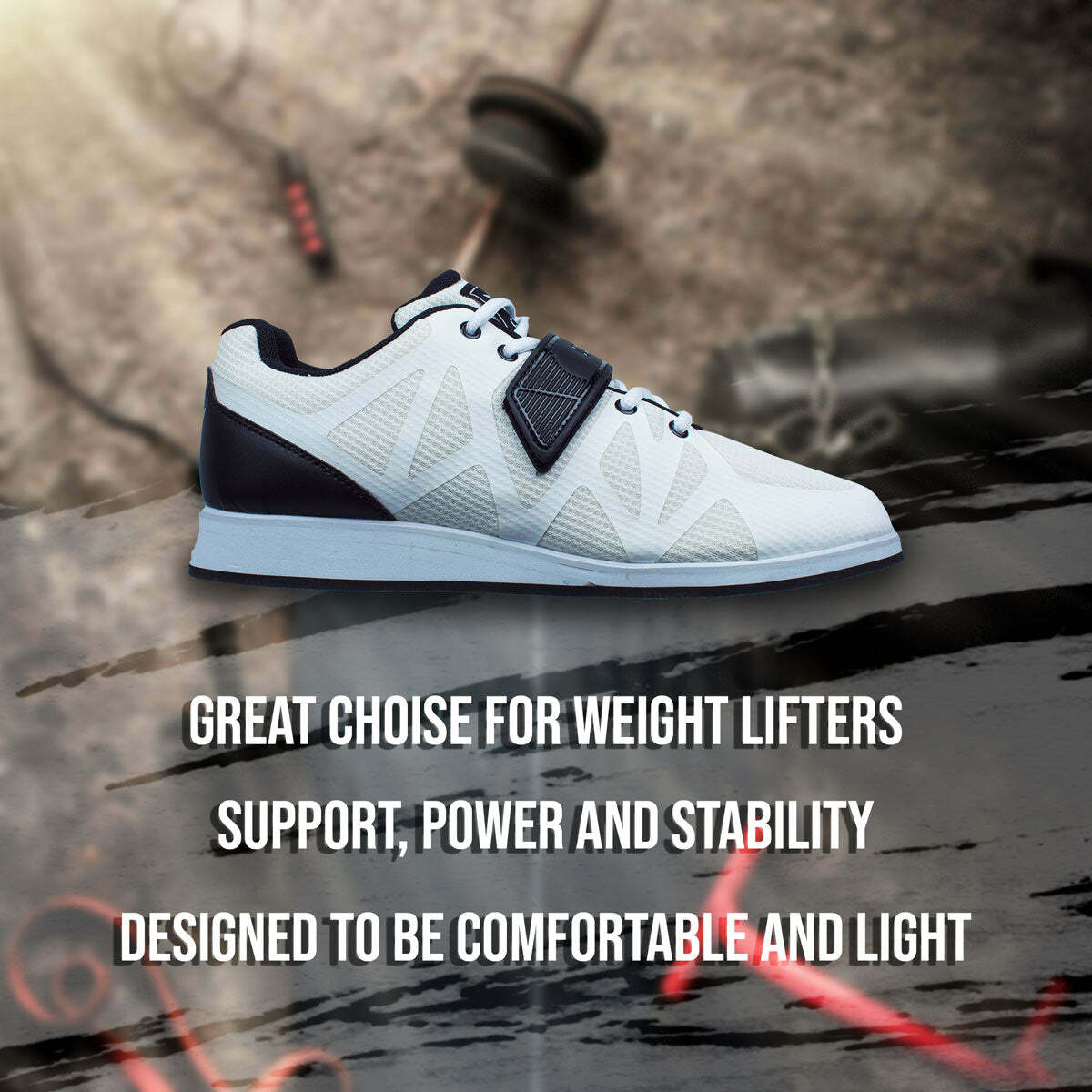 
              Core Vægtløftersko, hvid
