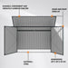 Fornorth Bin Shelter 237x101x131cm, Dark grey